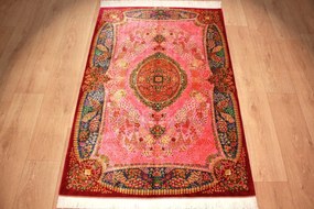 Ghom Tappeto 100 x 150 (Iran) Annodato A Mano
