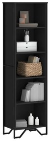 Libreria nera 50x31x169 cm in legno multistrato