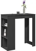 Tavolo Bar con Rastrelliera Nero 102x50x103,5 cm Multistrato 854356