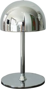 Lampada da tavolo LED argentata con paralume in metallo con telecomando (altezza totale 22 cm) Tim – Sirius