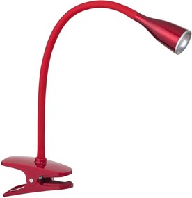 Rabalux 4198 - Lampada da tavolo a LED con clip JEFF LED/4,5W/230V rossa