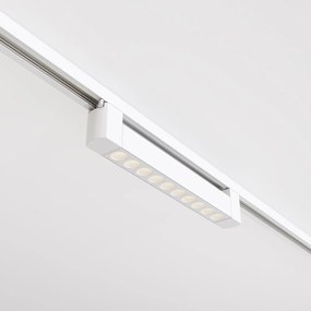 Spot Per Binario Moderno Points Alluminio Bianco 10 Luci Led Calda