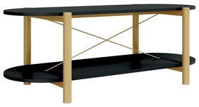 Tavolino da salotto nero 110x48x40 cm in legno multistrato