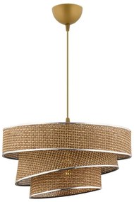 Lampadario a sospensione con cavo COUPER 1xE27/60W/230V marrone/cromo lucido