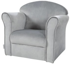 Sedia per bambini in velluto grigio chiaro Lil Sofa - Roba