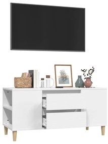 Mobile porta tv bianco 102x44,5x50 cm in legno multistrato