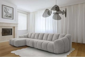 Divano angolare grigio chiaro (con penisola a sinistra/con chaise lounge) Shell – Miuform