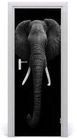 Poster adesivo per porta elefante africano 75x205 cm
