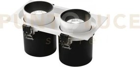 Incasso led outsider bianco 60w 6200lm 3000k 24,4x13x10,5cm 2 luci