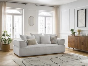 Divano grigio chiaro con rivestimento in ciniglia 237 cm Whesley – Bobochic Paris