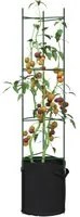 Sostegno Pomodori con Sacchetto Piante 2pz 154 cm Acciaio e PP 4009286