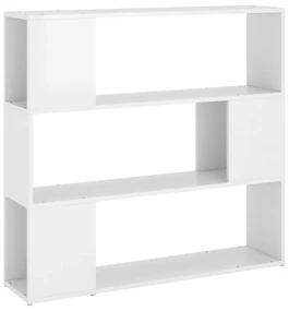 Libreria/divisorio bianco lucido 100x24x94 cm