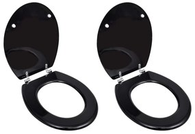 Tavolette Wc Con Coperchi 2 Pz İn Mdf Nere /