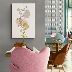 Quadro su tela – Foglia minimalista su sfondo bianco No1