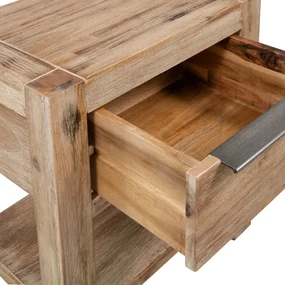 Comodini con cassetti 2 pz 40x30x48 cm legno massello di acacia