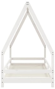 Giroletto per bambini bianco 80x200cm in legno massello di pino