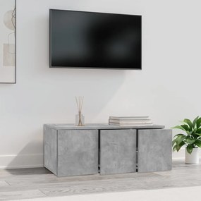 Mobile tv grigio cemento 80x34x30 cm in truciolato