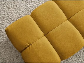 Poggiapiedi color senape con rivestimento in ciniglia Everest – Bobochic Paris