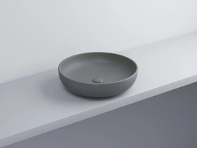 Cielo Shui Lavabo 45 cm tondo da appoggio senza troppo pieno in ceramica cemento