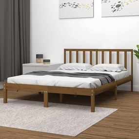 Giroletto Senza Materasso Ambra İn Legno Di Pino 200x200 Cm /