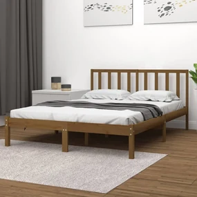 Giroletto Senza Materasso Ambra İn Legno Di Pino 200x200 Cm /