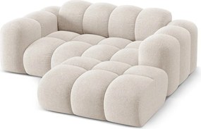 Divano angolare color crema (con penisola a destra/con chaise lounge) con rivestimento in ciniglia Treno – Cosmopolitan Design