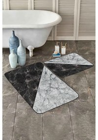 Tappetini da bagno bianchi e neri in set da 2 pezzi 60x100 cm - Mila Home