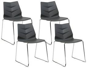 Set di 4 sedie da pranzo grigio scuro HARTLEY Beliani