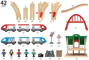 Brio - Set ferrovia con scambio - 42 pezzi