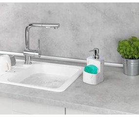 Distributore di sapone in ceramica bianca Marble, 380 ml Festival - Wenko