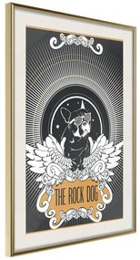 Poster  Cool Bulldog  Cornice Quadri Cornice d'oro con passe-partout, Larghezza x Altezza Home decor 30x45