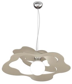 Sospensione Moderna Ripples Metallo Sabbia 1 Luce E27 D.50Cm