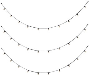 Illuminazione per feste nera collegabile con spina 18m incl. E27 P45 30 luci IP44 - Lubber