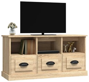 Mobile per tv rovere sonoma 100x35x50 cm in legno multistrato