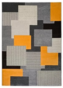 Tappeto grigio-arancio , 140 x 200 cm Leo Square - Universal