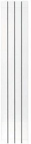 Radiatore acqua calda PRODIGE SUPERIOR in alluminio, 4 elementi, interasse 1600 mm, bianco