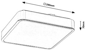 Rabalux - LED RGB plafoniera dimmerabile per bagno LED/22W/230V IP44 + telecomando