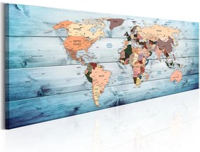 Quadro World Maps  Sapphire Travels  Colore colorful, Dimensioni e Misure 135x45