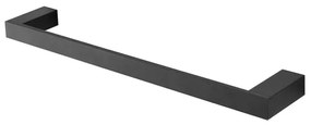 Porta asciugamani diritto da muro L 45 cm in alluminio nero Sky