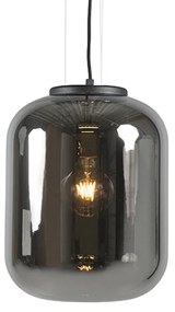 Lampada a sospensione intelligente nera con vetro fumé incl. WiFi A60 - Bliss