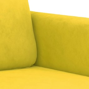 Set di divani 2 pz giallo in velluto