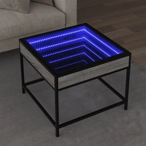 Tavolino Da Salotto Con Led Infinity Grigio Sonoma 50x50x41 Cm /