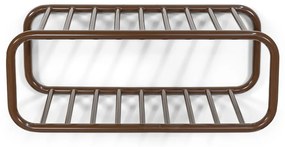 Scarpiera marrone scuro in metallo da parete 72x28x35 cm Retro – Spinder Design