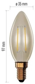 Lampadina LED VINTAGE E14/2,5W/230V 2200K