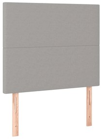 Giroletto a molle con materasso grigio chiaro100x200 cm tessuto