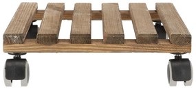 Tappeto mobile in legno marrone, 29 x 29 cm - Esschert Design