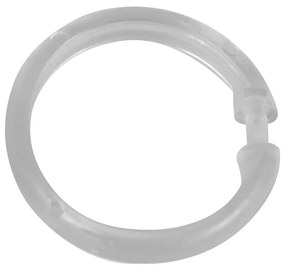 Set di 12 anelli in plastica trasparente per tenda da doccia - Wenko