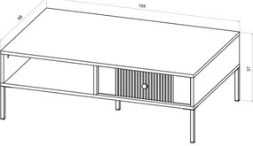 Tavolino da salotto LUE verde/nero