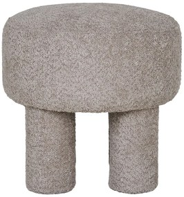 Sgabello grigio chiaro in tessuto bouclé Perth - House Nordic