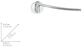 WENKO 5639100 - Porta strofinacci TURBO-LOC KÜCHE 23 x 6,5 cm acciaio inossidabile/argento